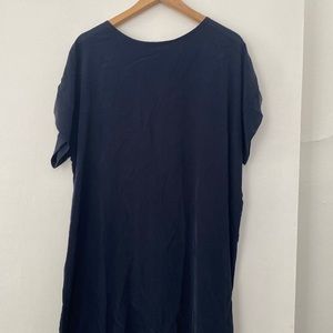 Elizabeth Suzann Silk Navy Georgia MIDI Dress size M